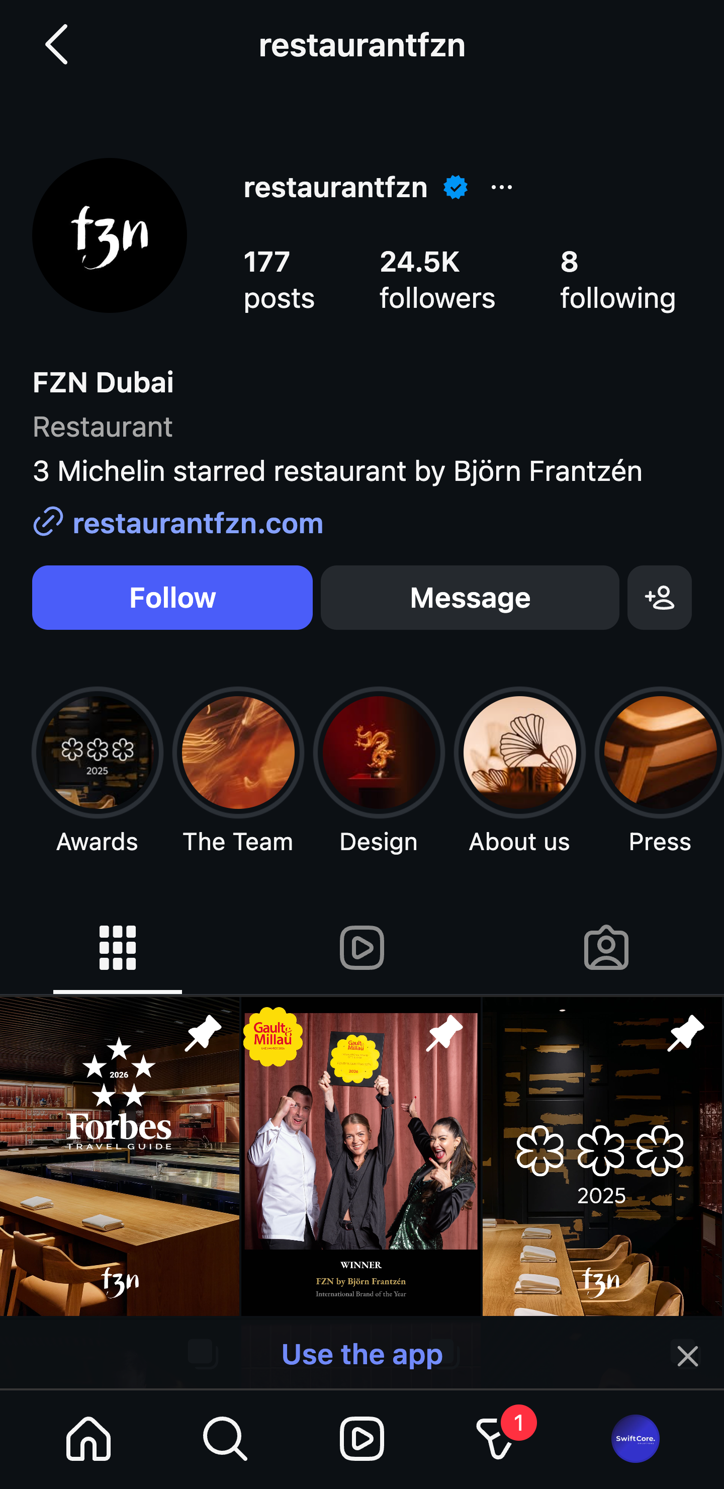 FZN Dubai Instagram After - 24.5K Followers